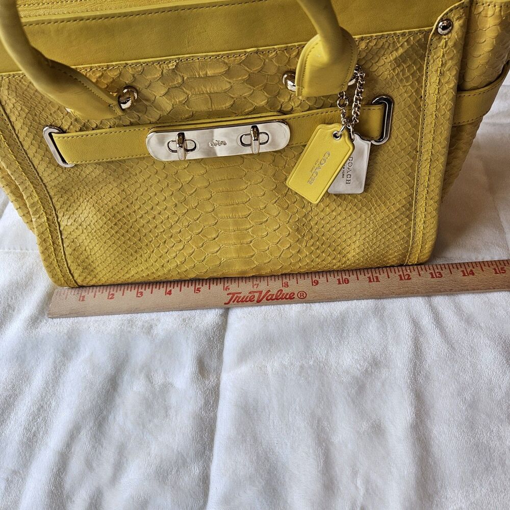 Coach Embossed Python Swagger 27 ‎ Bag Dual Handl… - image 15